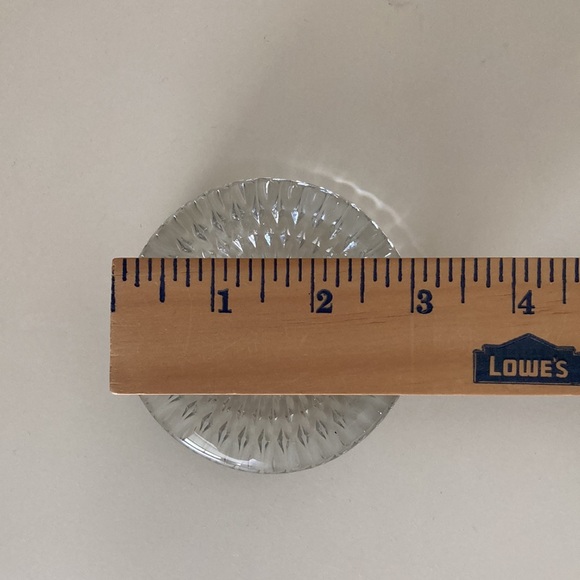 Vintage Glass Candlestick Holders solid glass starburst design heavyweight - Picture 8 of 11